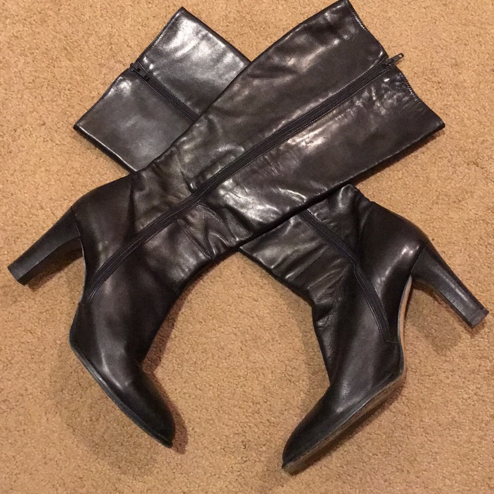 J. Crew genuine Italian leather black boots sz 10